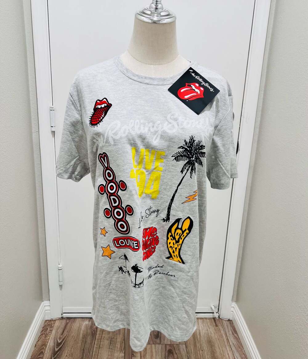The Rolling Stones Voodoo Lounge  Tour Graphic T-Shirt with patches